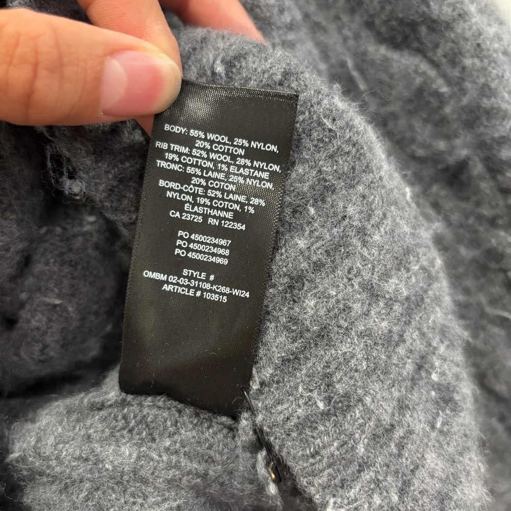 Sunday Best Aritzia Grey Fuzzy Knit Crewneck Sweater Oversized Pullover Large - Picture 4 of 8